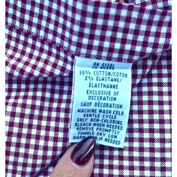Ralph Lauren Men’s Slim Fit Stretch Oxford Gingham Button Down Shirt - Size XL - Picture 7 of 9